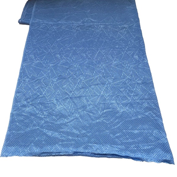 Blue White Swiss Dot Fabric 1 Yard and 34" Shiny Thin Toyobo - Picture 2 of 6